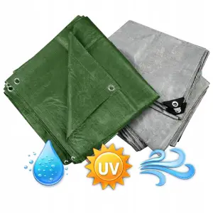 PLANDEKA 10x10 120 g/m2 OCHRONNA MROZOODPORNA WODOODPORNA UV MOCNA