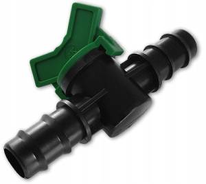 Zawór 2x linia wtyk na wąż 16mm Zaworek Linia Rura