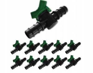 Zawór 2x linia wtyk na wąż 16mm Zaworek 25 szt.