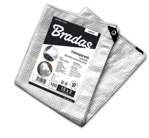 Plandeka zbrojona LENO CRISTAL 4x5 m, 100g - przezroczysta